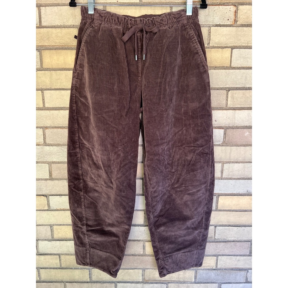 Lululemon Corduroy Wide Barrel Leg Pants Espresso Dark Brown Size Small